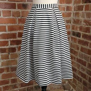 NICHOLAS Breton Stripe Ponti Ball Skirt 4